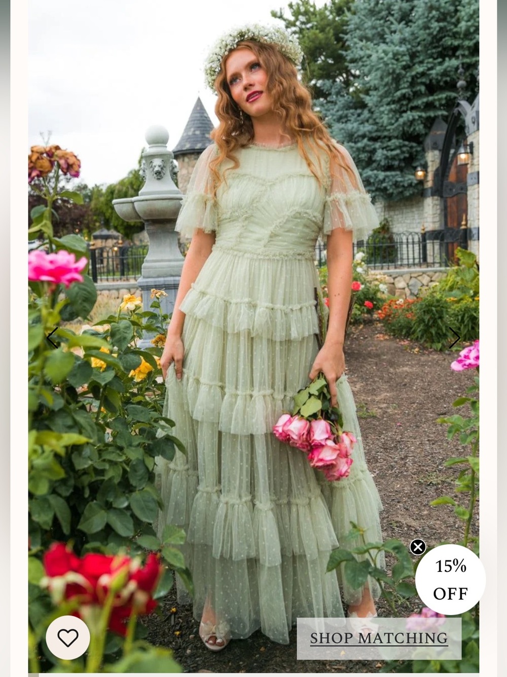 Ivy City Co Whimsical Maxi Dress Sage Green
